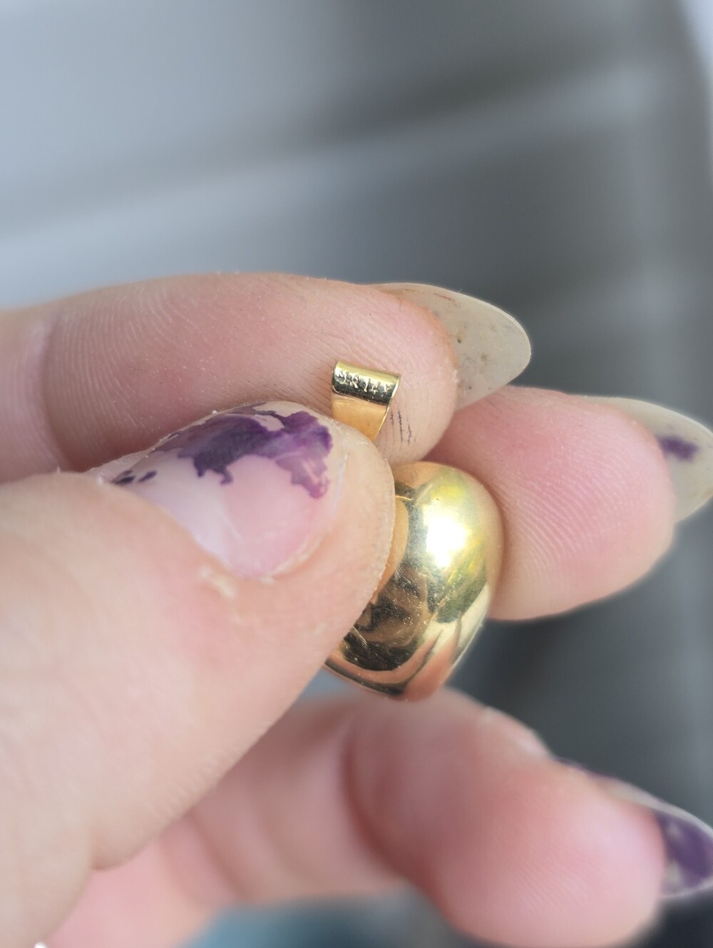 14k Yellow Gold Puffy Heart Charms - Picture 4 of 5